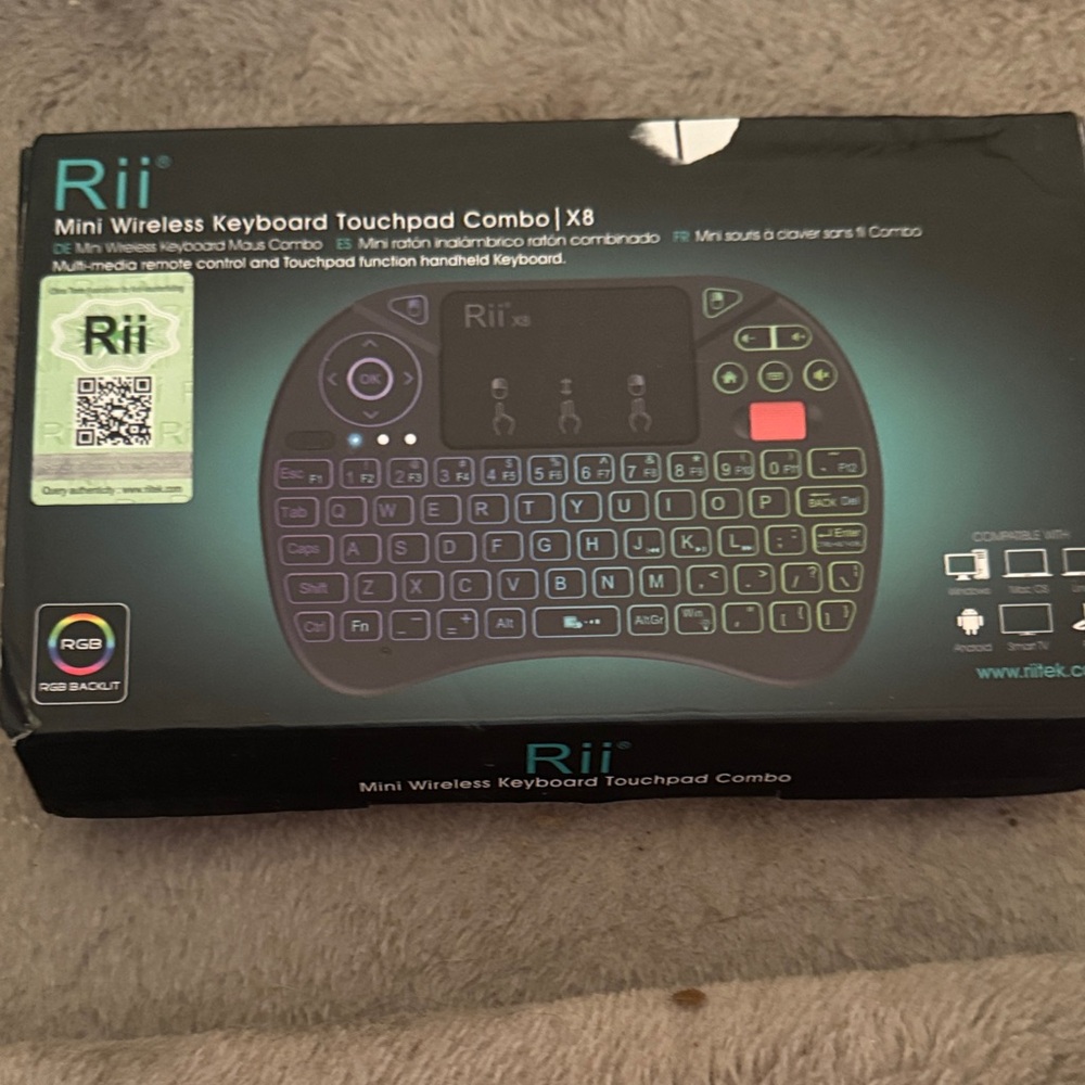 Mini Wireless Keyboard Touchpad Combo - Black